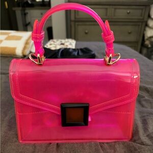 Pink Jelly Top-Handle & Crossbody Bag